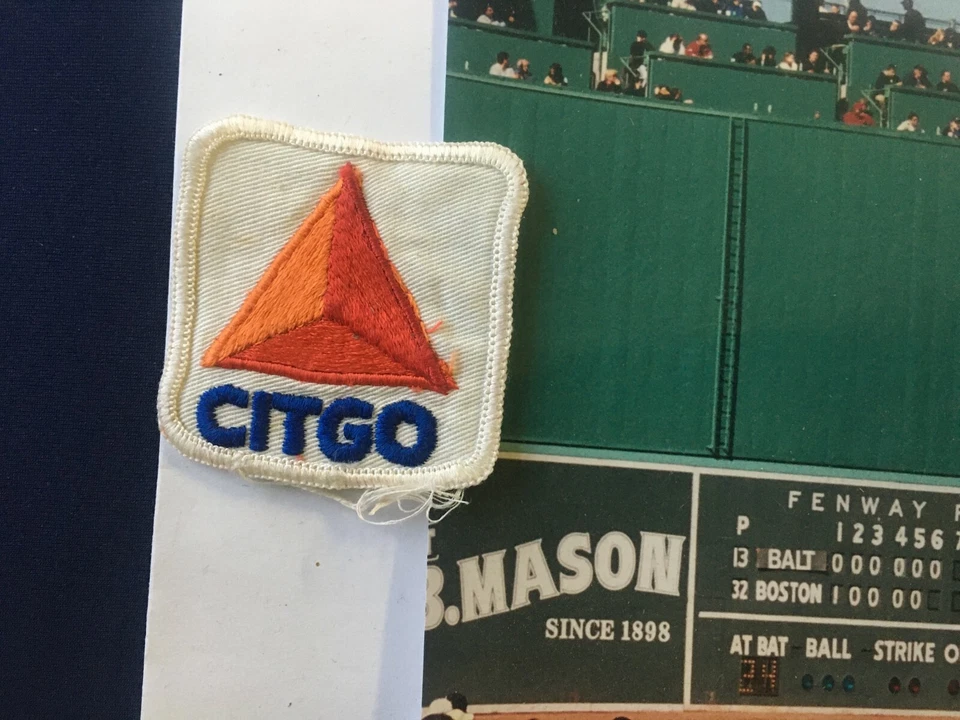 Green Monster 8 x 10 Art Card Citgo Patch and (5) pins celebrating Fenway 90th! - Image 4 of 4