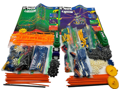 2 K'Nex Sets Octopus Whirl & Speed Coaster Collect & Build Missing