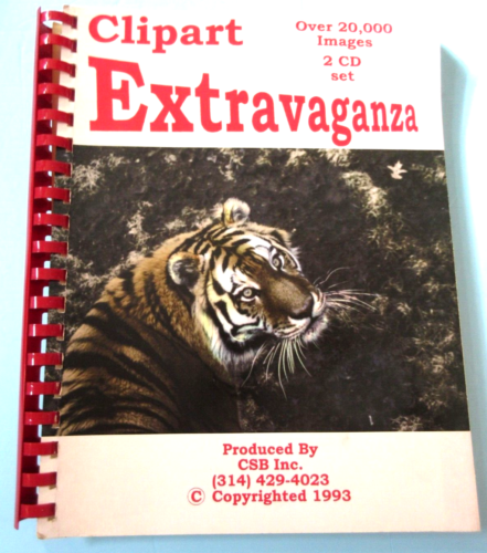 Clip Art Extravaganza Book on 2 CD-Roms with Programs Binder and CDs 1993 - Picture 1 of 13