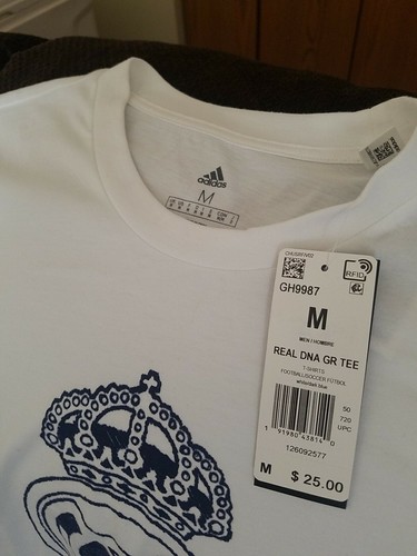 Adidas 2020-21 REAL MADRID DNA GRAPHIC T-SHIRT GH9987 WHITE-BLUE Size M  Medium | eBay