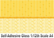 Dolls House Wallpaper Self-Adhesive Yellow Rose Split Design Tiles Landscape