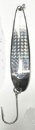 6 -5 oz.Crocodile Spoons,Chrome/w Prism Tape, Stainless Steel Siwash Hooks - Image 3