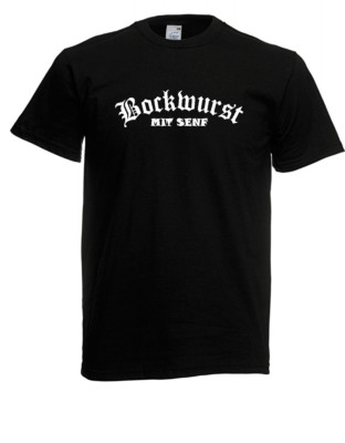Mens T-Shirt Bockwurst-with-Mustard Size up to 5XL