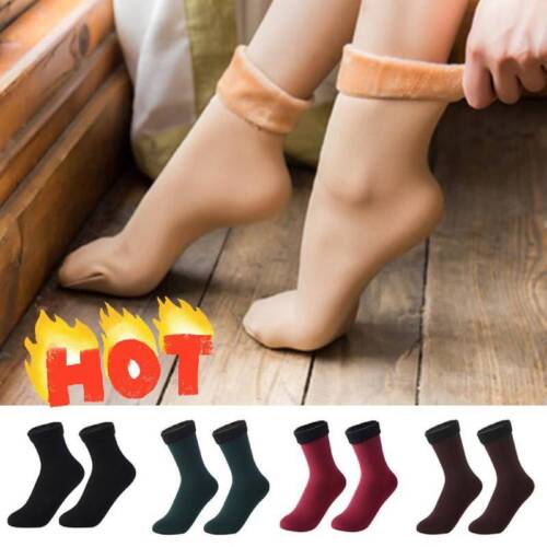 Winter Warm Thick Socks Women Snow！Boots Thermal Socks Men Velvet Sleeping, - Picture 1 of 25