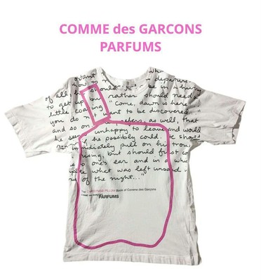 Comme des Garçons Parfums T-Shirt Size S White Cotton Used with 