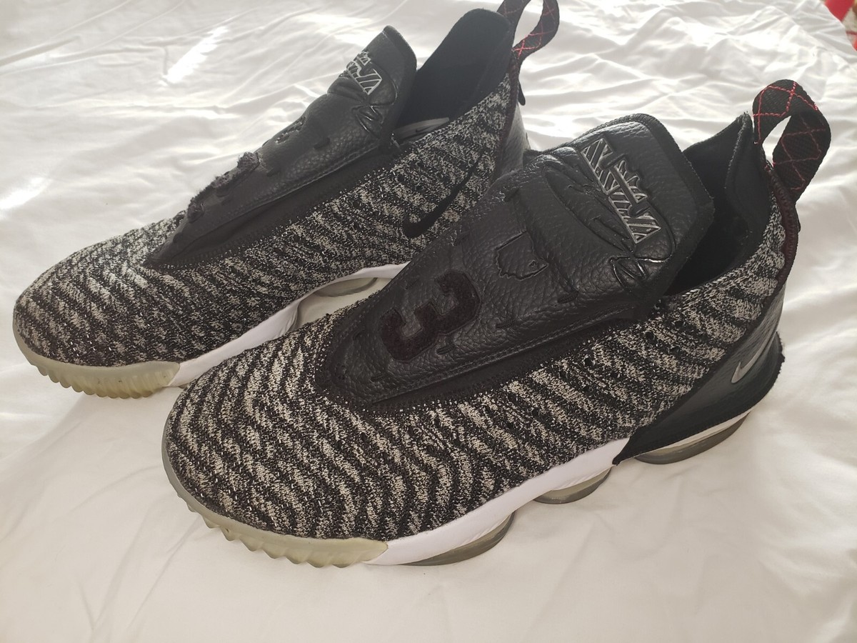 Nike Lebron 16 Oreo Mens Size 11.5 A02588-006 Basketball Shoes Black Grey White LeBron 16  main image 3