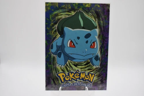Topps Pokemon Bulbasaur #01 E1/12 1999 The First Movie Black Logo LP