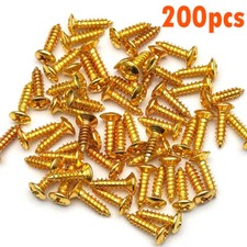 200Pcs Pickguard Mounting Screws for Strat Tele Guitar Bass Gold Color USA