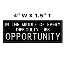 OPPORTUNITY... Patch Embroidered Iron-on Applique Funny Sayings