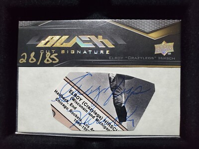 2009 Upper Deck Black Cut Signature Elroy Crazylegs Hirsch