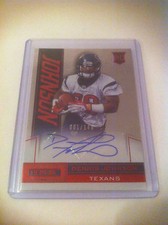 2013 R&S DENNIS JOHNSON LONGEVITY ROOKIE AUTO #001/149 HOUSTON TEXANS RARE RC #1