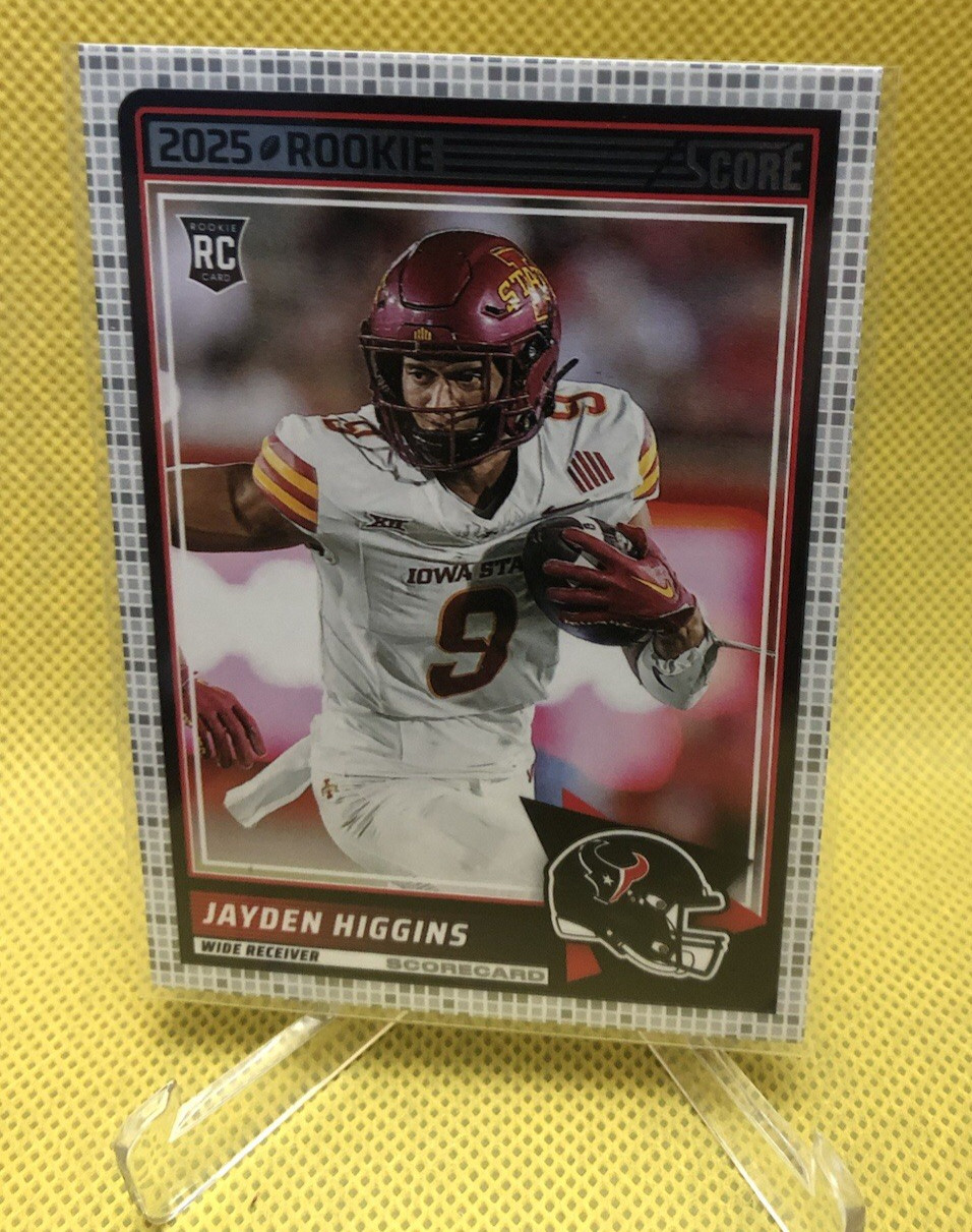 Jayden Higgins, Houston Texans RC 2025 Panini Score Scorecard Parallel #55