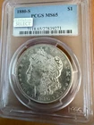 New Listing1880 S Morgan Silver Dollar $1 PCGS MS 65