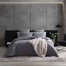 - King Duvet Cover Set, Reversible Cotton Bedding Set with Matching Shams, De...