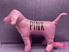 Victoria Secret Pink Nation Solid Metallic Light Pink Plush Stuffed Animal Dog