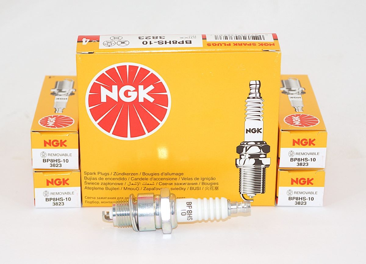Set of 4 NGK 3823 BP8HS-10 Nickel Spark Plugs