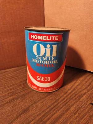 #ad #ad HOMELITE PRODUCTS FULL CAN OF 30 WT. 2 CYCLE OIL. 1 US QUART $30.00