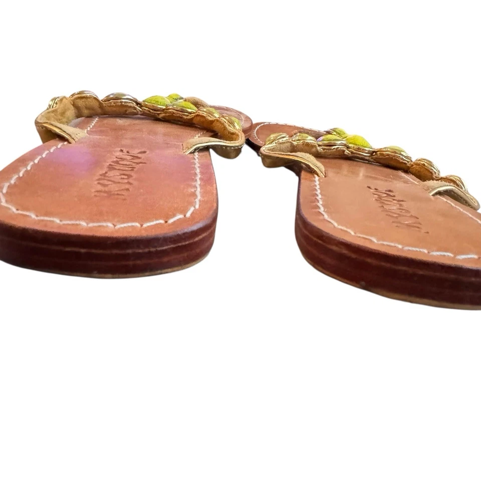 Auténtica sandalia de lujo Mystique adornada con piedras preciosas talla 10 hecha a mano vacaciones Foto 3 de 4