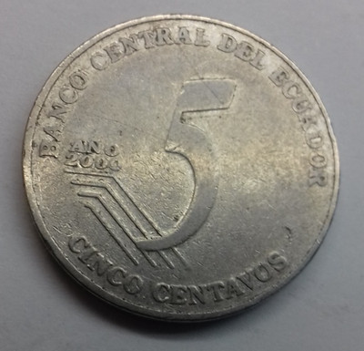 Ecuador  5 Centavos, 2000 ## Kof8-7D