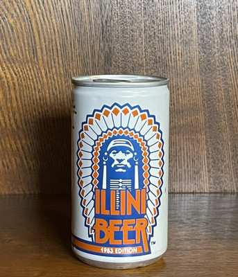 ILLINI BEER PULL TAB 1983 EDITION EMPTY 12 Oz. Beer Can, GREAT LAKES BREWING CO.