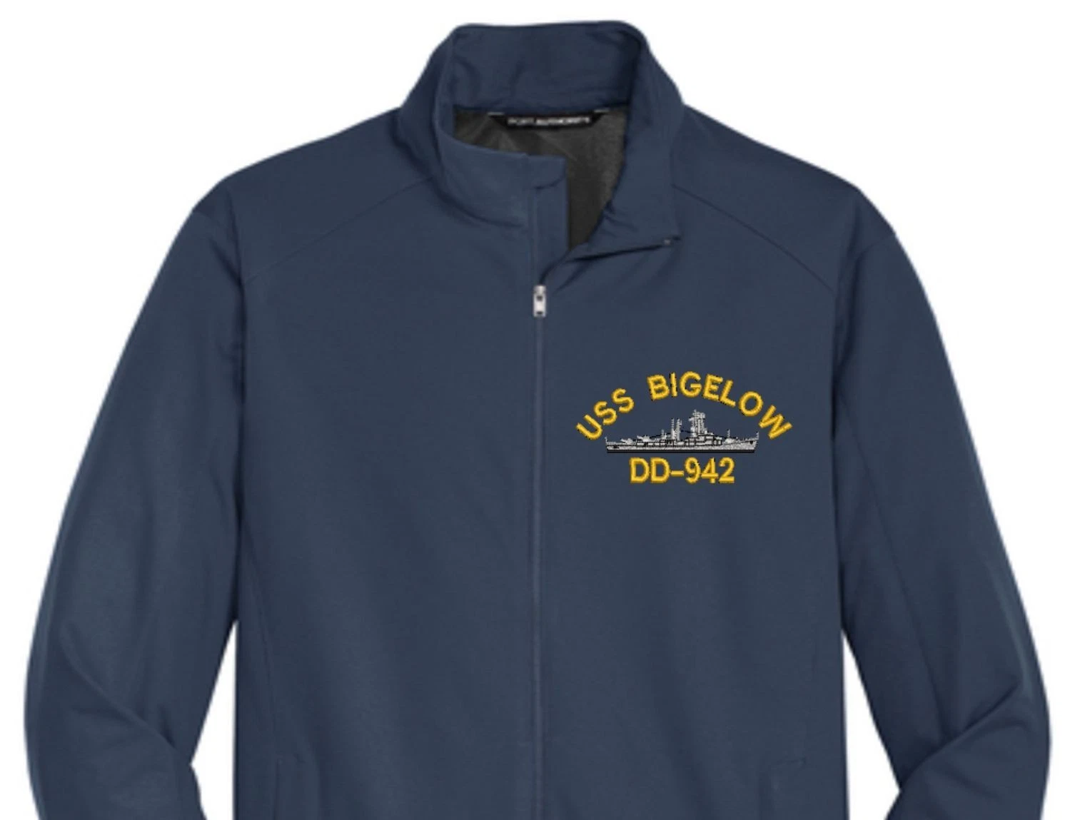 USS BIGELOW DD-942 Soft Shell Jacket. New. U.S. Navy