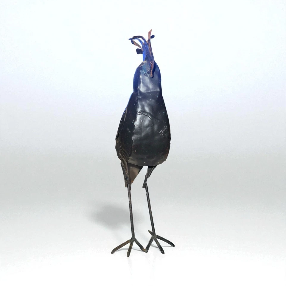 Arte de metal corvo corvo pássaro jardim decoração presente 14"" - Imagem 2 de 4