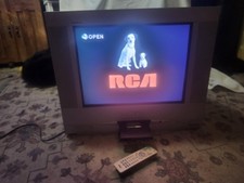 RCA TruFlat 20" Flat Screen CRT Gaming TV Retro 20F510TD with Remote Tested