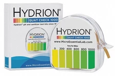 6 Pack HYDRION QC-1001 | Quat Check 0-1000 PPM  | Quaternary Ammonium Test Paper