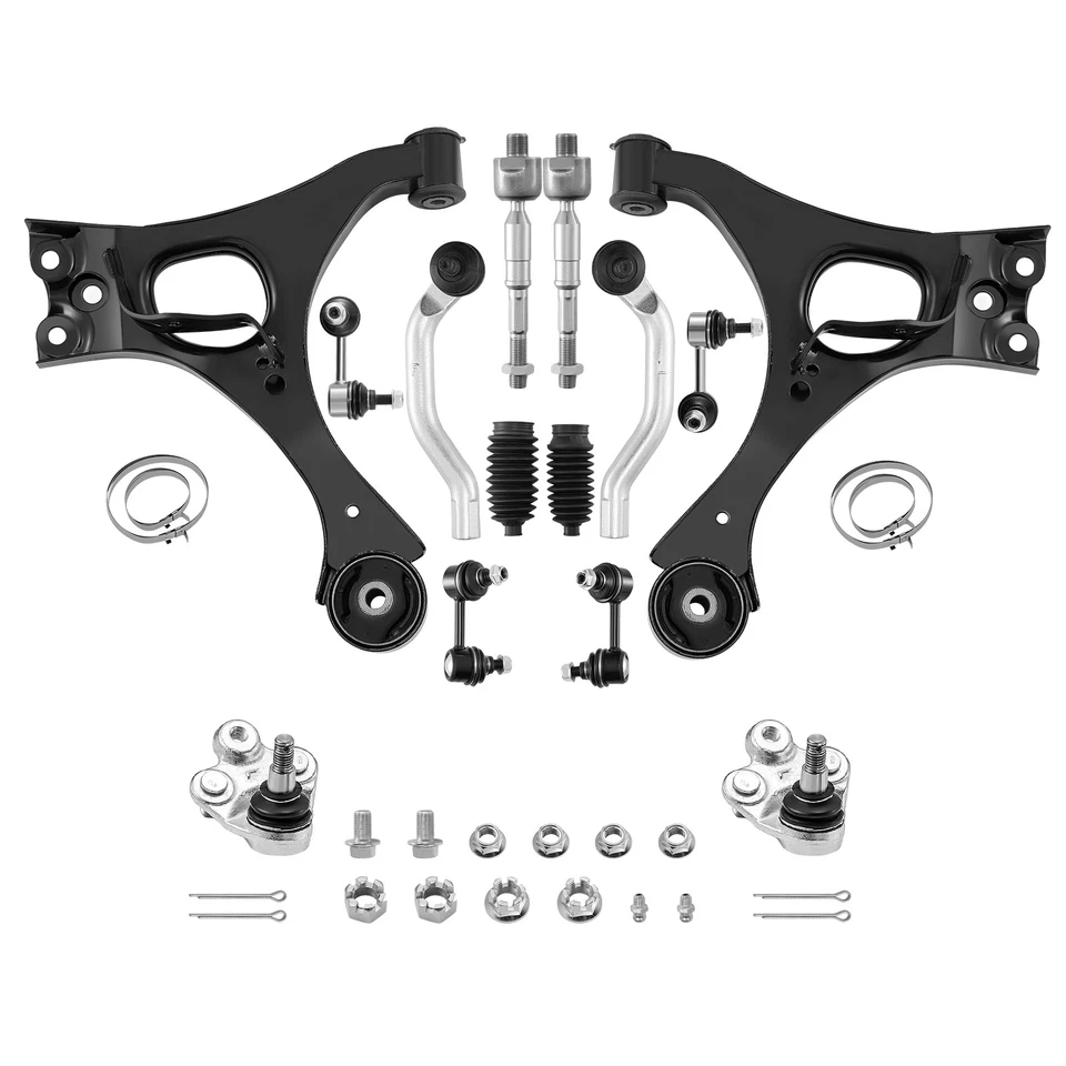 For 2006-2011 Honda Civic 14pcs Lower Control Arms w Ball Joint Sway Bar Tie Rod - Image 2 of 4