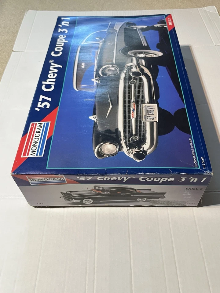 1995 Monogram 3'n1 '57 Chevy Sport Coupe 1/12 Scale Car Model KIT 2800 Complete - Image 2 of 4