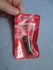 Vtg Mint Craftsman Usa 3 Piece Socket Cap Set 43303 Turns Sockets With A Wrench