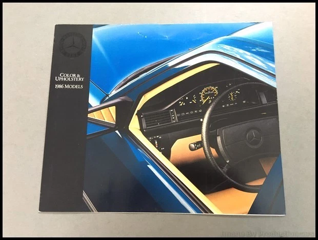 1986 Mercedes Benz Color Paint Guide Car Sales Brochure Folder - 560SEC 560SL - Image 3 of 4