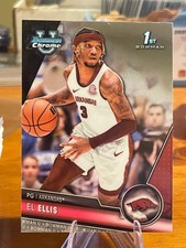 2023-24 Bowman Chrome University Basketball El Ellis-#82 1st Bowman. Arkansas U