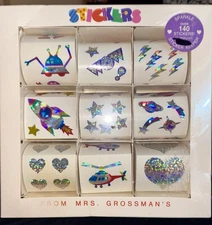 Vintage Mrs. Grossman Prismatic Sparkle Sticker Box VERY RARE HTF