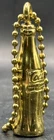 Vintage Coca-Cola Coke Miniature Gold Tone Metal Bottle Pendant Keychain/Charm