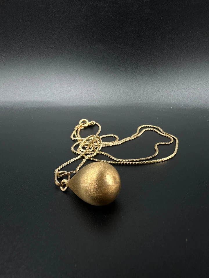 750 Gold Anhänger Birne in 18 Kt Gelbgold mattiert Kettenanhänger in 18 Gelbgold - Bild 2 von 4