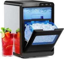 Nugget Ice Maker, 44 Lbs/24H Ice Makers Countertop Crushed & Pebble Ice Machine