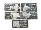 Lot 5 VINTAGE 1 Oz Silver Bars/Rounds Art Bars Collection Poured .999 *325