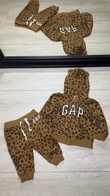 New Y2K Kids / Toddlers Gap Cheetah All Over Print 2 Piece Set Gap SpellOut