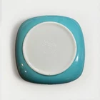 VINTAGE PYREX BLUE TURQUOISE SQUARE 2 1/2 Qt Chip and Dip BOWL DISH 025