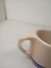 ROSEVILLE POTTERY COFFEE MUG CREAM COLOR WITH BLUE STRIPES VERY GOOD CONDITION  — photo 3