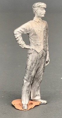 1:32 Large Scale Ray Lantz Workman  in suit vest  Figure Kit - White Metal G0989