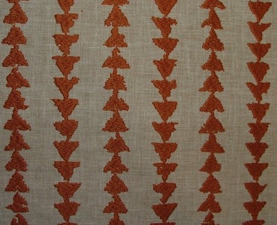 Paprika geometrischer Vorhangstoff Kissen Polster Mehrzweck - 16 Meter Rolle