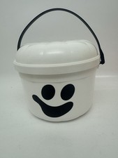 1986 Vintage McDonalds Halloween Boo Bucket White Ghost Candy Pail