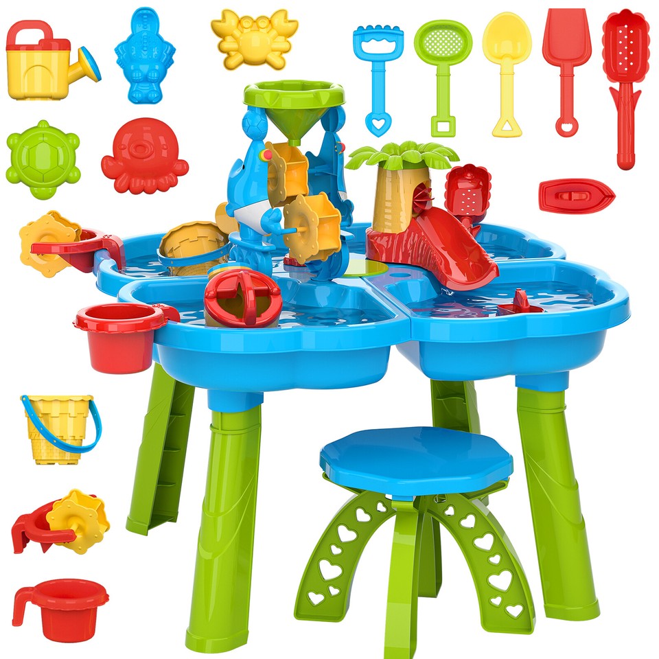 Outdoor Kids Sensory Sand Water Toy Table Summer Beach Toys Gift for