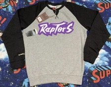 NWT'S Mitchell & Ness Toronto Raptors NBA Turf Fleece Crew Neck Pullover Men's M