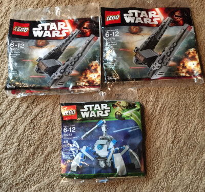  LEGO Star Wars Umbaran MHC 30243 & 2 Kylo Rens Command Shuttle 30279 Sealed