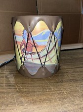 Vintage Tom Tom Souvenir Drum Native American Indian Made in USA B 