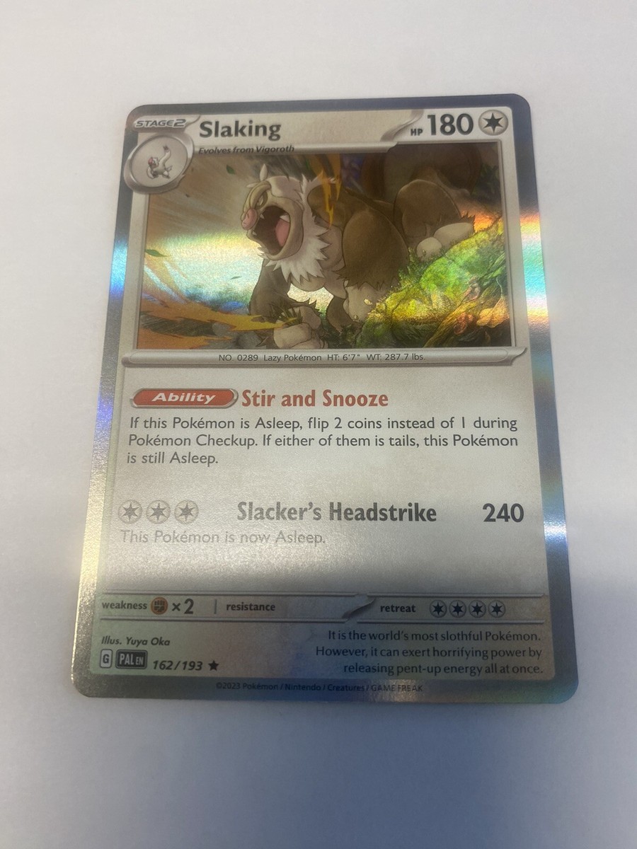 Slaking 162/193 Holo Rare Paldea Evolved Pokemon Trading Card TCG | eBay Slaking 162/193 Holo Rare Paldea Evolved Pokemon Trading Card TCG | eBay
