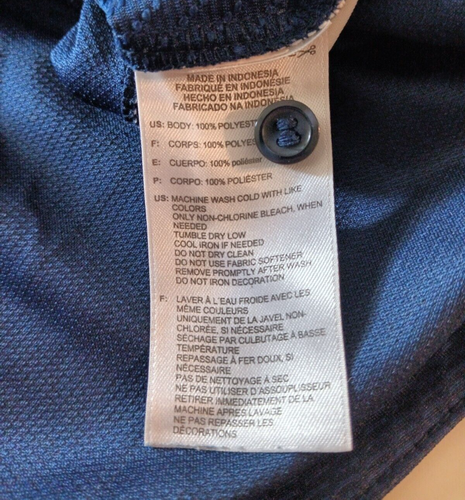 Adidas Colts Uomo XL Polo Golf Camicia Blu Ricamata - Foto 5 di 5